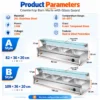 commercial countertop electric food warmer with glass sneeze guard