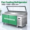 commercial countertop refrigerated pizza prep station