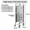 commercial stainless steel gn pan rack trolley