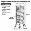 commercial stainless steel gn pan rack trolley