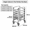commercial stainless steel gn pan rack trolley