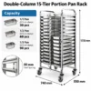 commercial stainless steel gn pan rack trolley