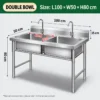 commercial stainless steel foot pedal hand wash sink (复制)