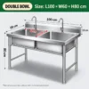 commercial stainless steel foot pedal hand wash sink (复制)