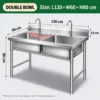 commercial stainless steel kitchen sink