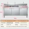 commercial stainless steel kitchen sink cabinet