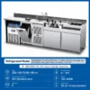 custom stainless steel refrigerated cocktail bar station