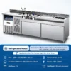 custom stainless steel refrigerated cocktail bar station