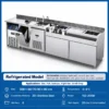 custom stainless steel refrigerated cocktail bar station
