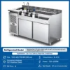 custom stainless steel refrigerated cocktail bar station