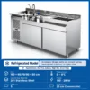 custom stainless steel refrigerated cocktail bar station