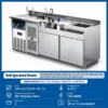 custom stainless steel refrigerated cocktail bar station