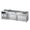 custom stainless steel refrigerated cocktail bar station