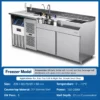 custom stainless steel refrigerated cocktail bar station