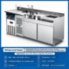 custom stainless steel refrigerated cocktail bar station