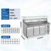 marble top refrigerated pizza & salad prep table