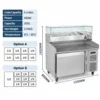 marble top refrigerated pizza & salad prep table
