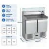 marble top refrigerated pizza & salad prep table