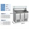 marble top refrigerated pizza & salad prep table