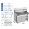 marble top refrigerated pizza & salad prep table